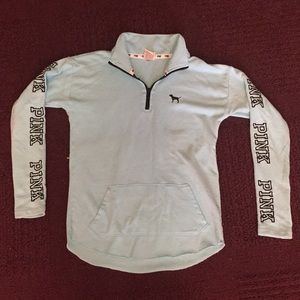Victoria’s Secret PINK 3/4 zip. Aqua blue
